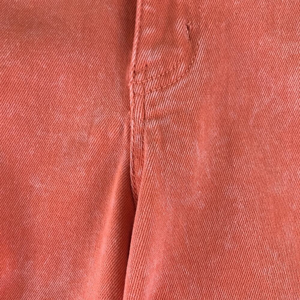 Ava & Viv Coral Colored Denim High Rise Raw Hem Cutoff Shorts Beach Plus Size - Picture 9 of 9
